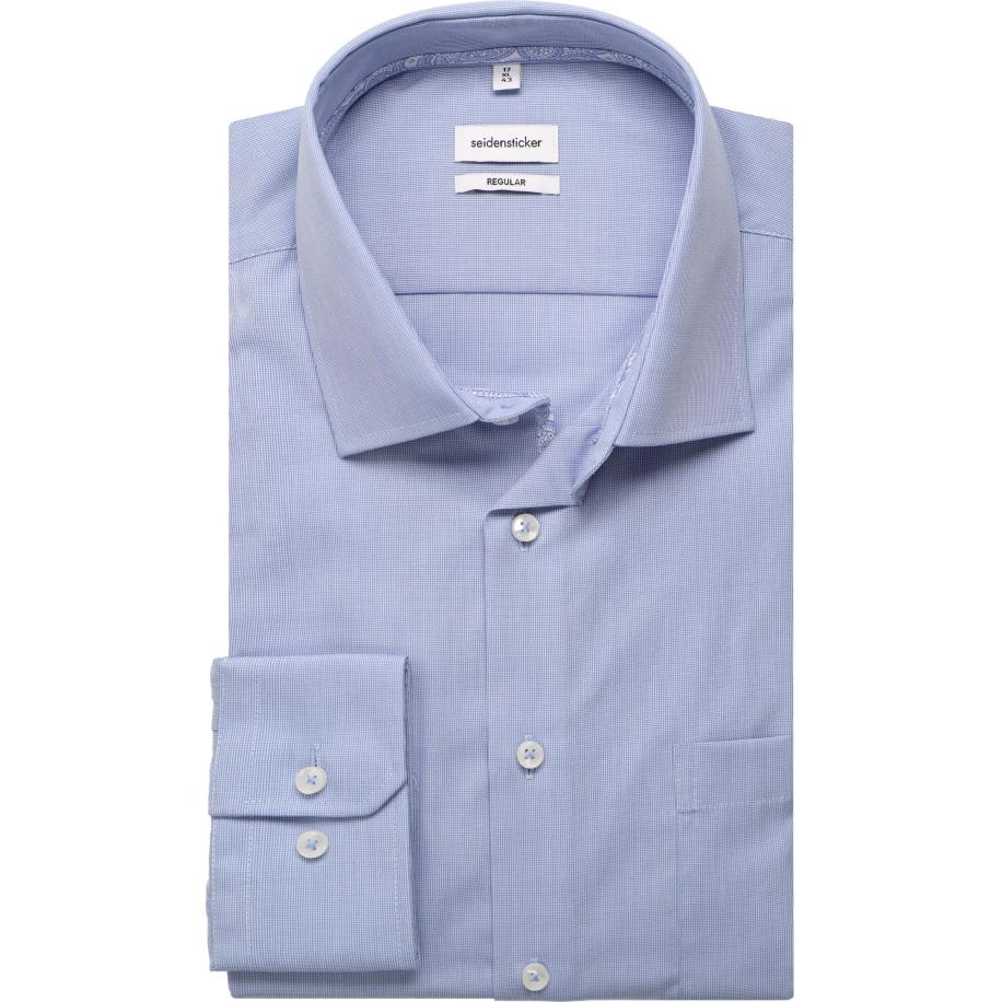 Seidensticker Overhemd lichtblauw, Effen Blauw