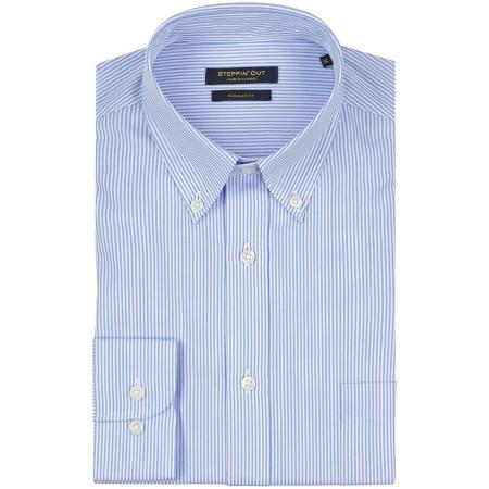 Steppin' Out Overhemd Streep Lichtblauw