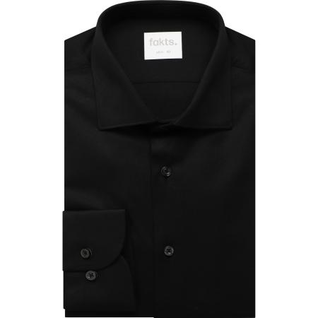 fakts Busy Overhemd zwart, Effen