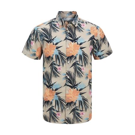 JJ Rebel JJ Rebel Overhemd JREBBASTIAN beige / lichtblauw / lichtoranje / zwart