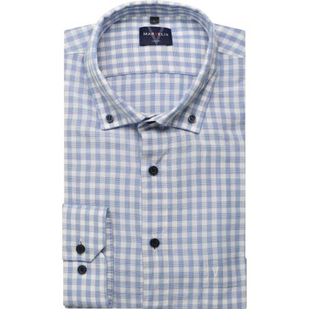 Marvelis Casual Overhemd blauw, Ruit