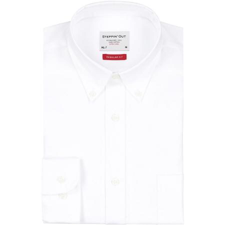 Steppin' Out Extra Long Sleeves Overhemd Twill Wit