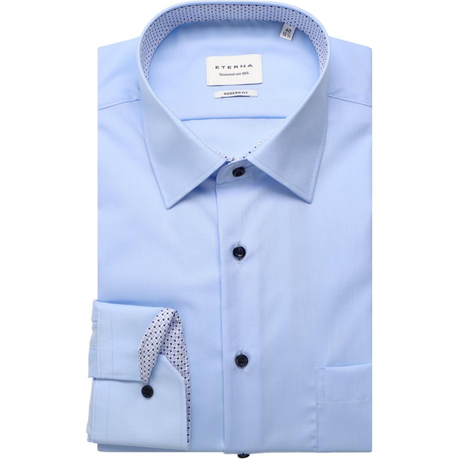 ETERNA Overhemd ML6 (vanaf 68 CM) lichtblauw Blauw