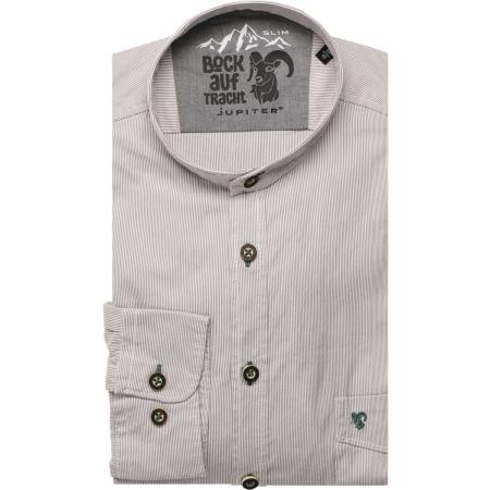 Jupiter Traditioneel overhemd zilver, Gestreept