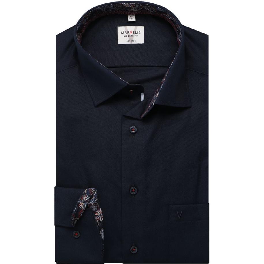 Marvelis Overhemd ML6 (vanaf 68 CM) marine Blauw