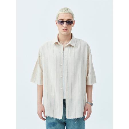 VAMOS CLO Overhemd crème / blauw