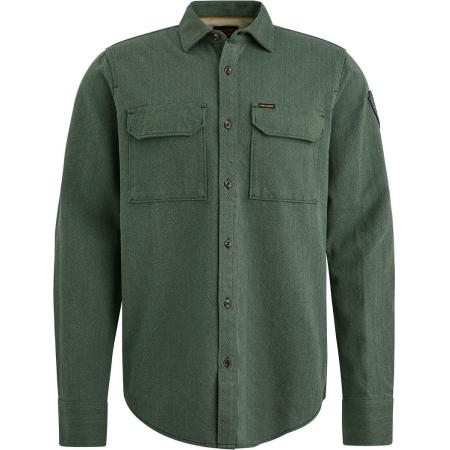 PME Legend Overhemd Flanel Herringbone Groen