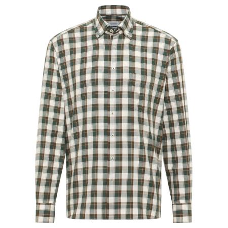Eterna ETERNA Zakelijk overhemd lichtbeige / karamel / grijs / donkergroen