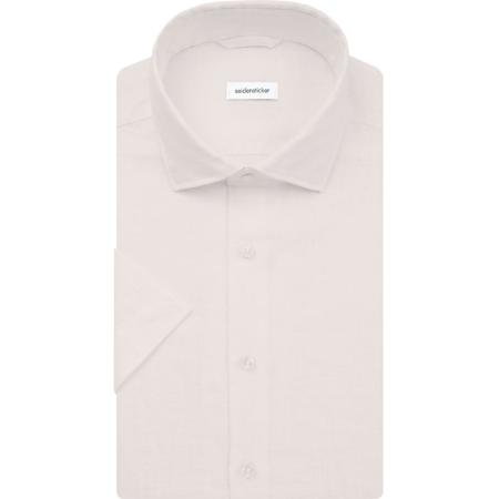 Seidensticker Linnen Overhemd wit, Effen