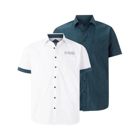 jan vanderstorm Jan Vanderstorm Overhemd Evin petrol / wit