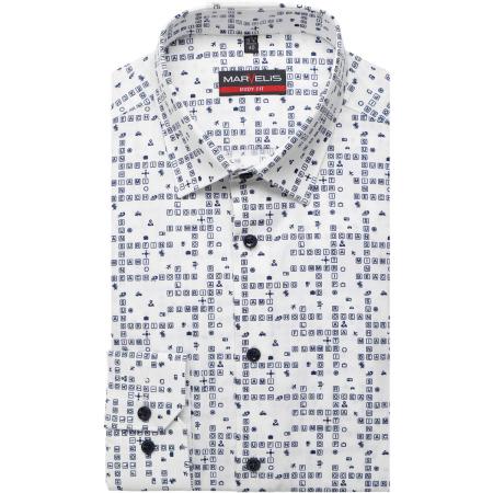 Marvelis Overhemd wit/blauw, Motief