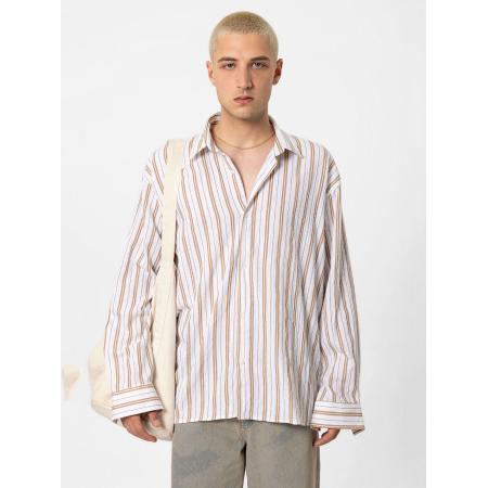 VAMOS CLO Overhemd lichtbruin / wit