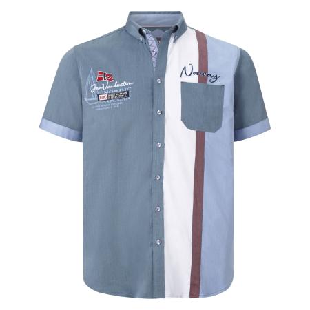 jan vanderstorm Jan Vanderstorm Overhemd Thjorven opaal / lichtblauw / zwart / wit