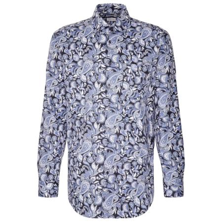 Seidensticker Overhemd lichtblauw, Bedrukt