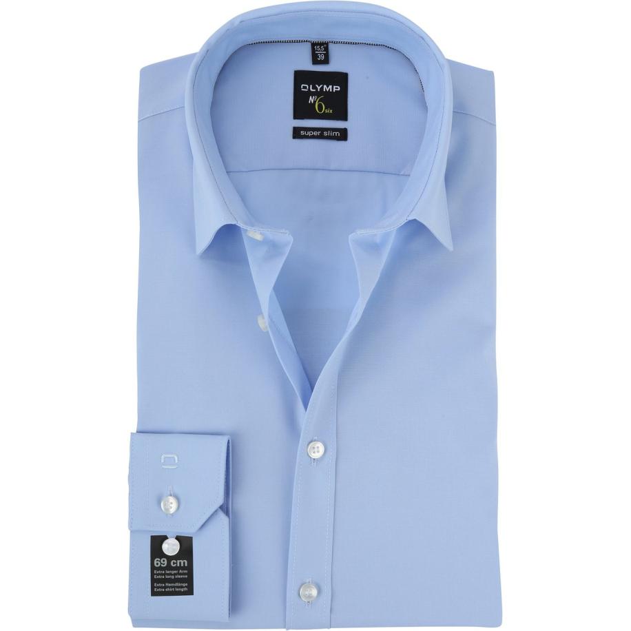 OLYMP No'6 six Skinny Fit Overhemd Blauw Extra Lange Mouwen Blauw