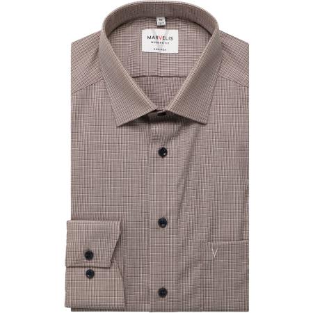 Marvelis Overhemd bruin, Ruit