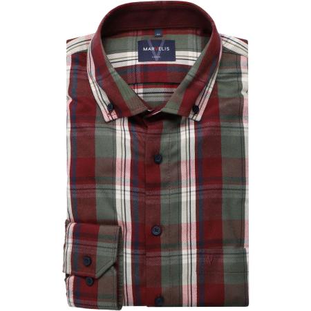 Marvelis Casual Overhemd rood, Ruit