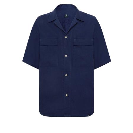 Boggi Milano Overhemd Camp blauw / donkerblauw