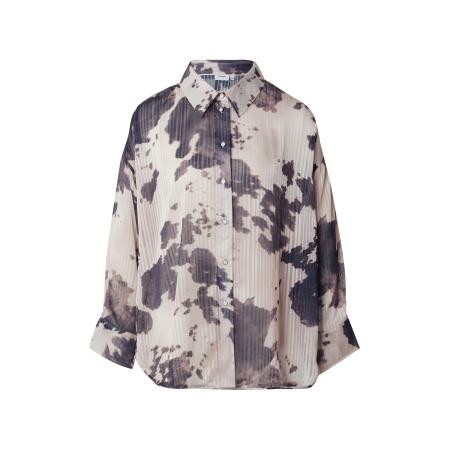 Nümph NÜMPH Blouse COWLEY donkergrijs / wit