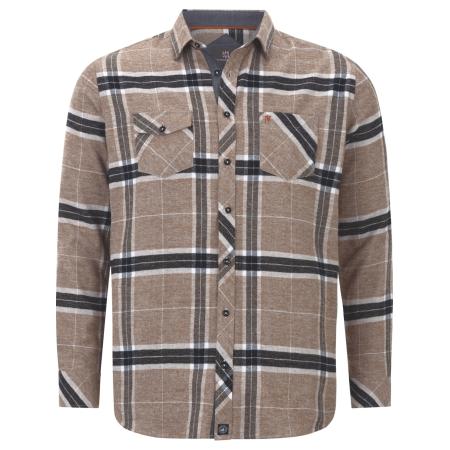 jan vanderstorm Jan Vanderstorm Overhemd Thorulfar bruin / zwart / wit