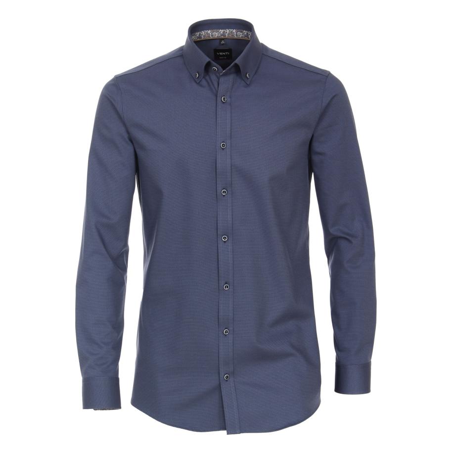 Venti Hyperflex Overhemd blauw, Faux-uni Blauw