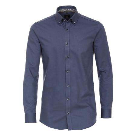 Venti Hyperflex Overhemd blauw, Faux-uni
