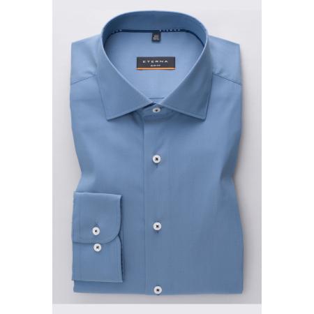 ETERNA Performance Overhemd donkerblauw, Effen