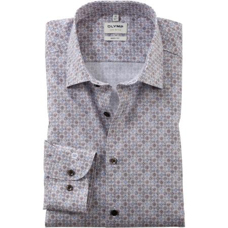 OLYMP Level Five Overhemd ML6 (vanaf 68 CM) bruin