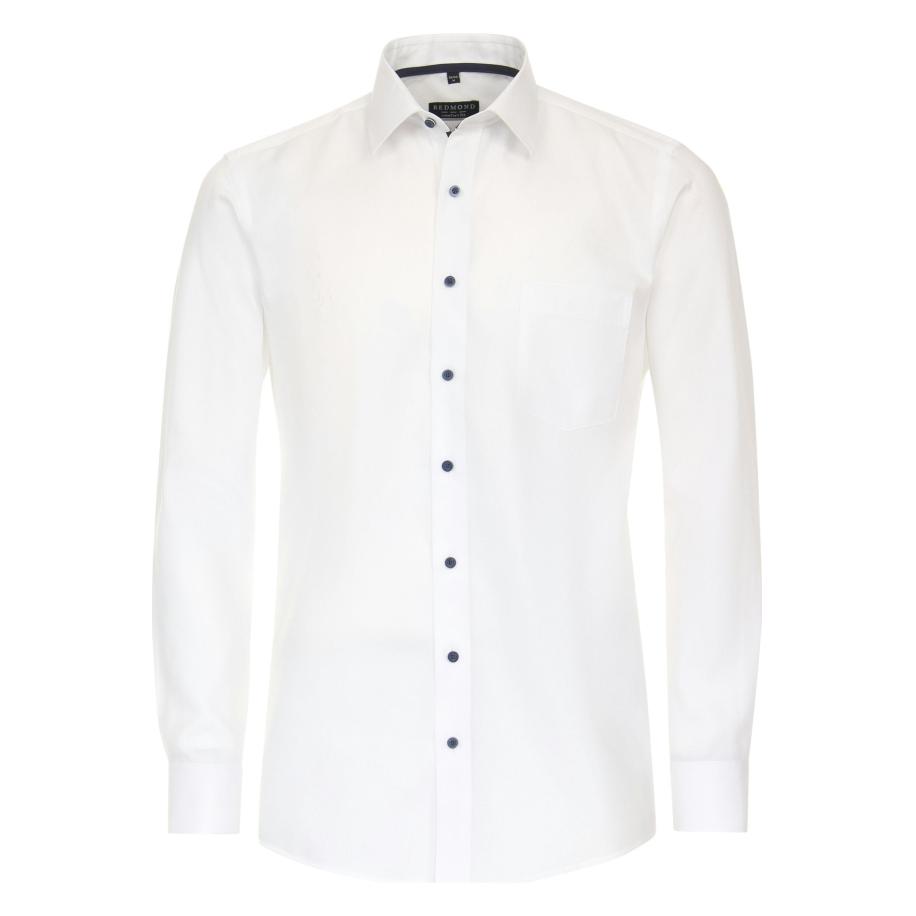 Redmond Overhemd wit, Effen Wit