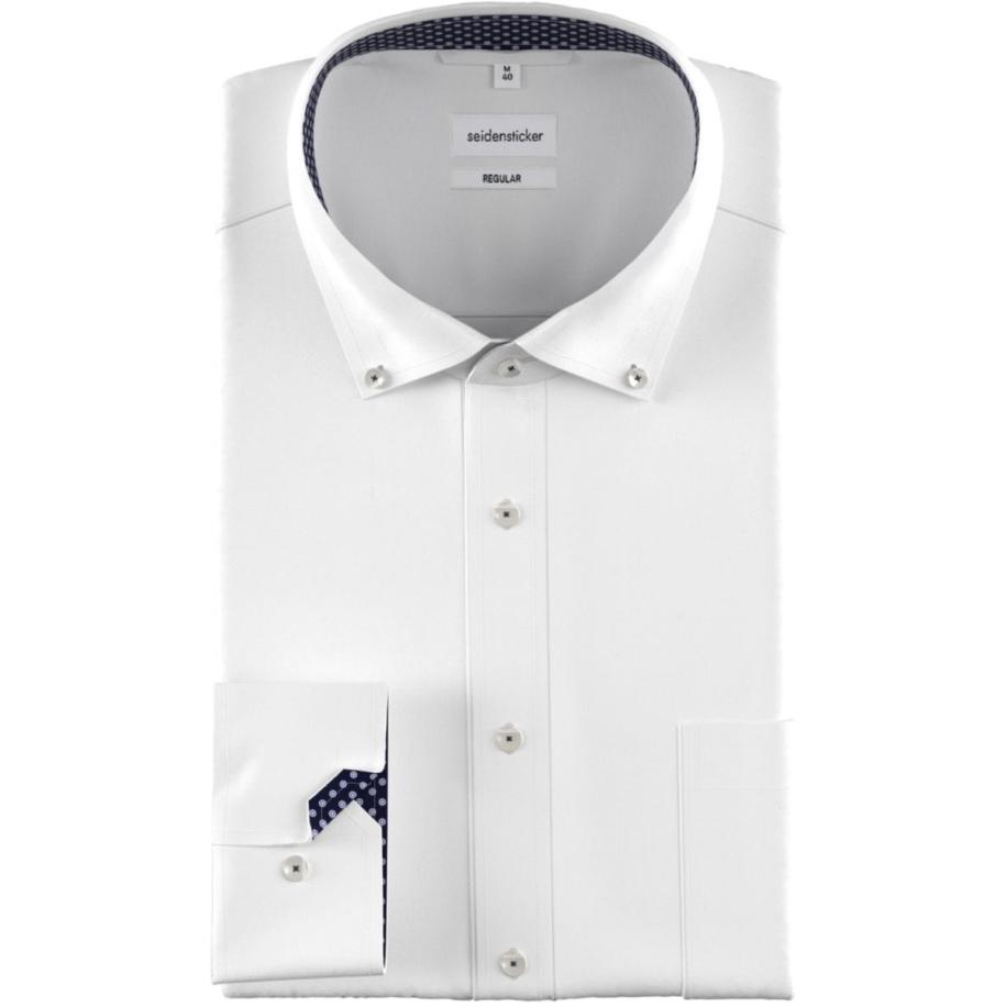 Seidensticker Overhemd wit, Effen Wit
