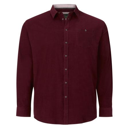 Charles Colby Charles Colby Overhemd Duke Nilson donkerrood / zwart