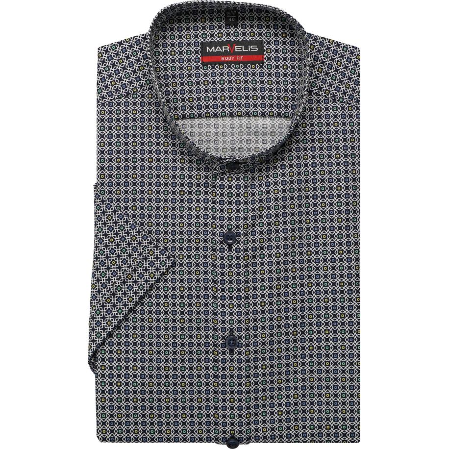 Marvelis Overhemd Korte mouw marine Blauw
