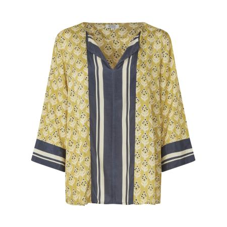 Masai Masai Blouse MaByrana crème / blauw / riet