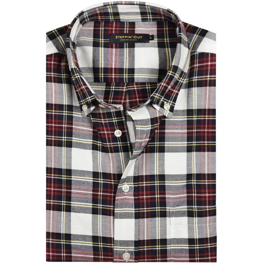 Steppin' Out Flanel Overhemd Ruit Zwart Rood Rood