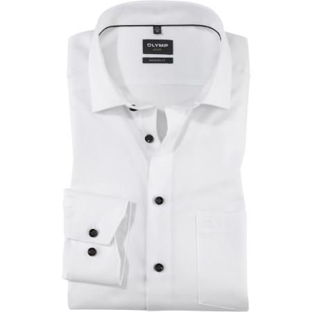 OLYMP Luxor Overhemd wit, Faux-uni