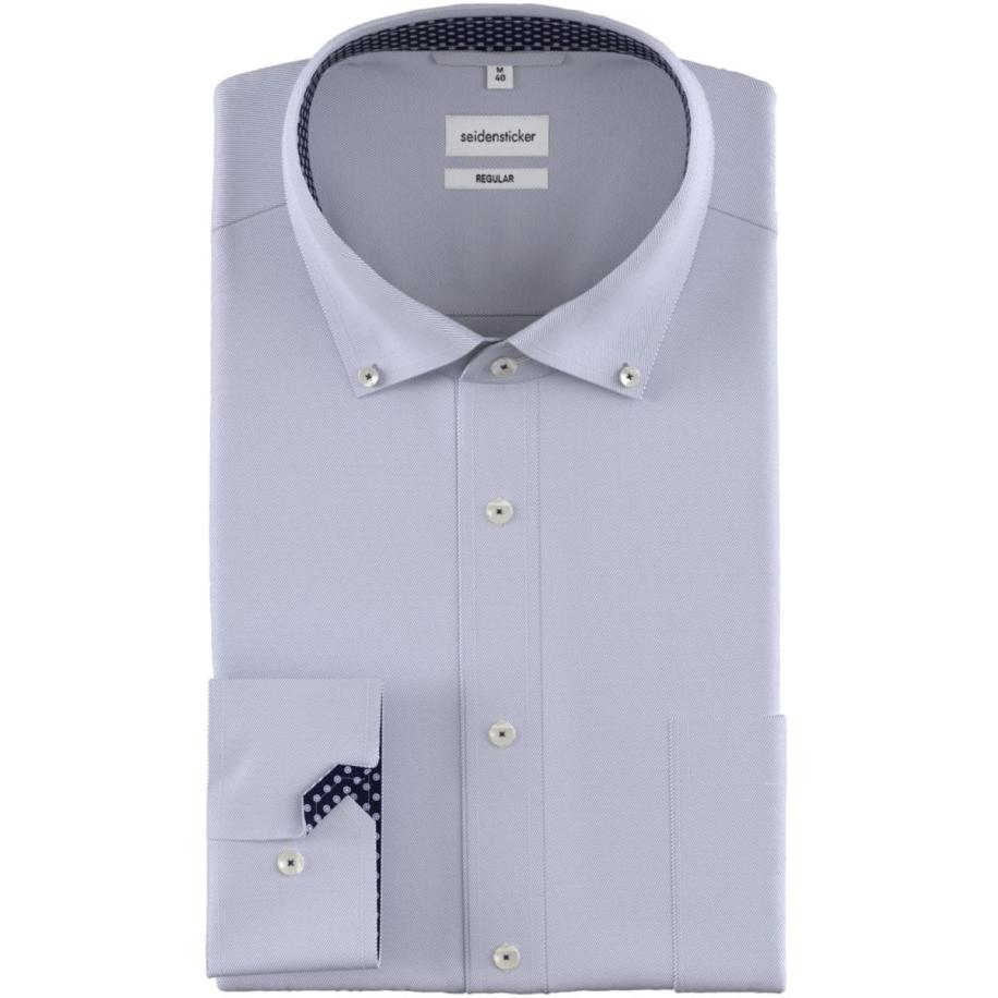 Seidensticker Overhemd lichtblauw, Effen Blauw