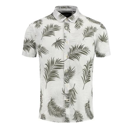 Key Largo Key Largo Overhemd beige / donkergroen