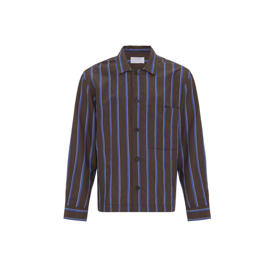 Antioch Antioch Overhemd azuur / chocoladebruin -