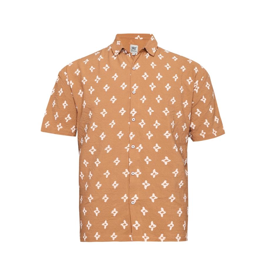 Campus Sutra Overhemd Tottie roestbruin / wit Bruin