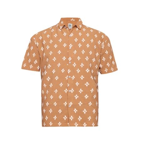 Campus Sutra Overhemd Tottie roestbruin / wit