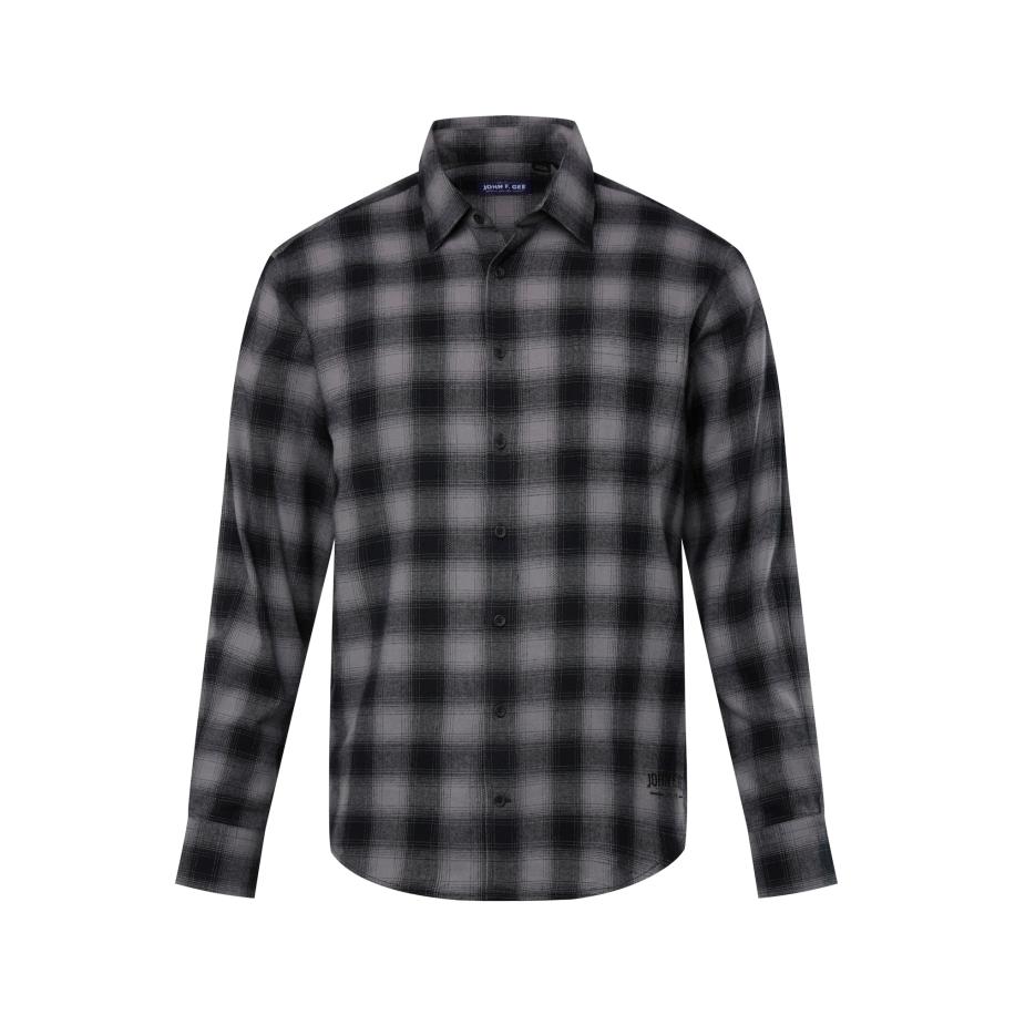 John F. Gee Overhemd grijs / zwart Multicolor