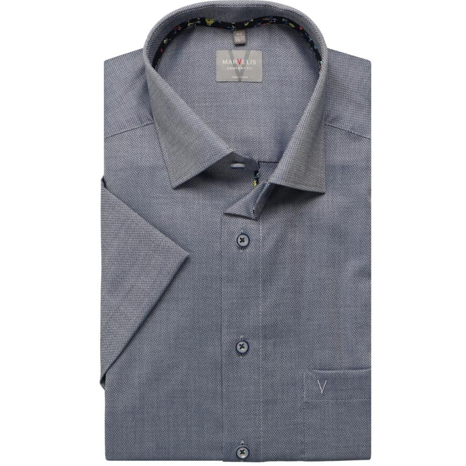 Marvelis Overhemd Korte mouw marine Blauw