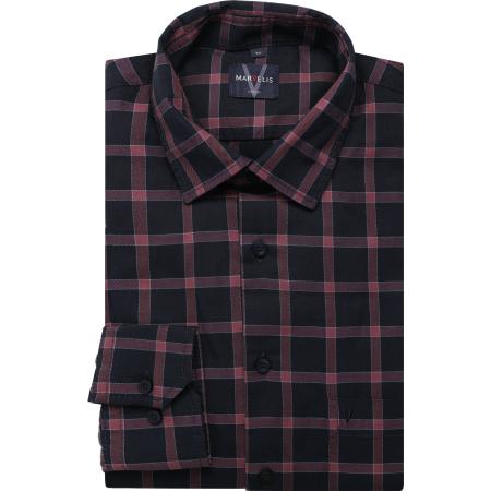 Marvelis Casual Overhemd pruim, Ruit