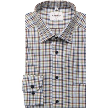 Marvelis Overhemd blauw/groen/wit, Ruit