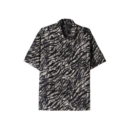 Bershka Bershka Overhemd crème / navy / zwart