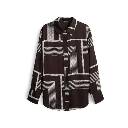 Someday Someday Blouse Zisi donkerbruin / wit