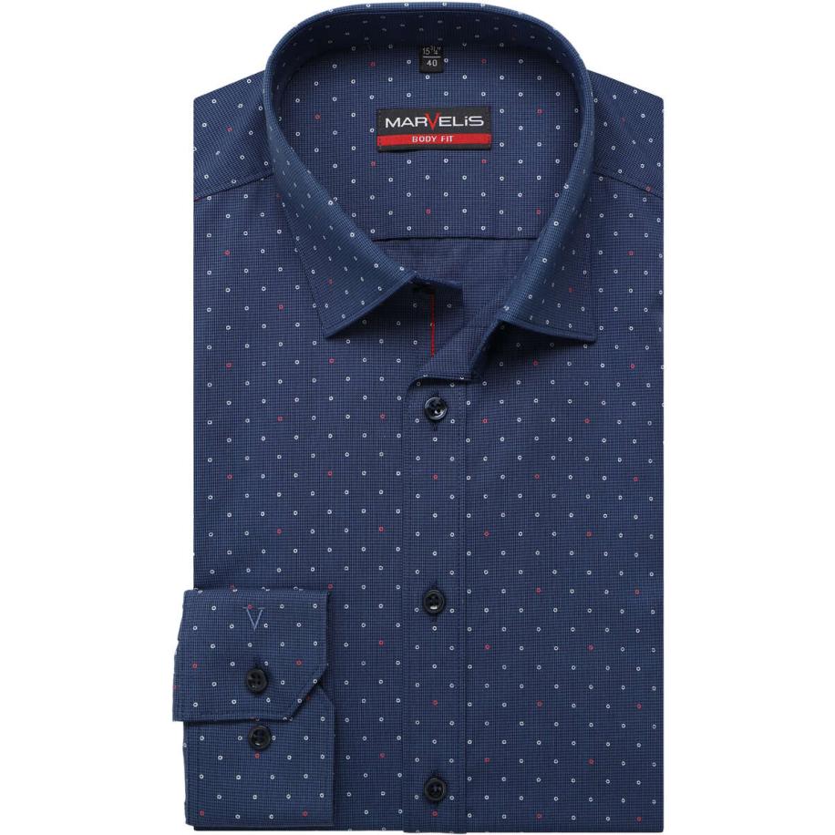 Marvelis Overhemd marine, Bedrukt Blauw