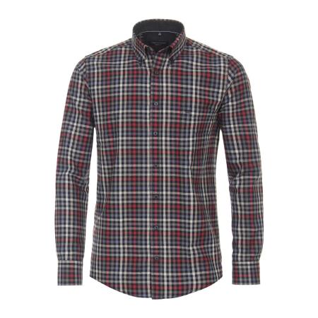 Casa Moda Casual Overhemd rood, Ruit