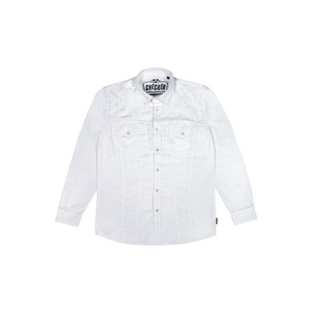 Checker Checker Overhemd Dynasty Denim wit