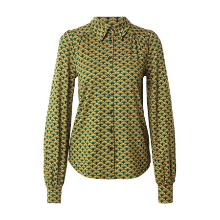 King Louie King Louie Blouse Carina Frio kaki / olijfgroen / smaragd / oranje